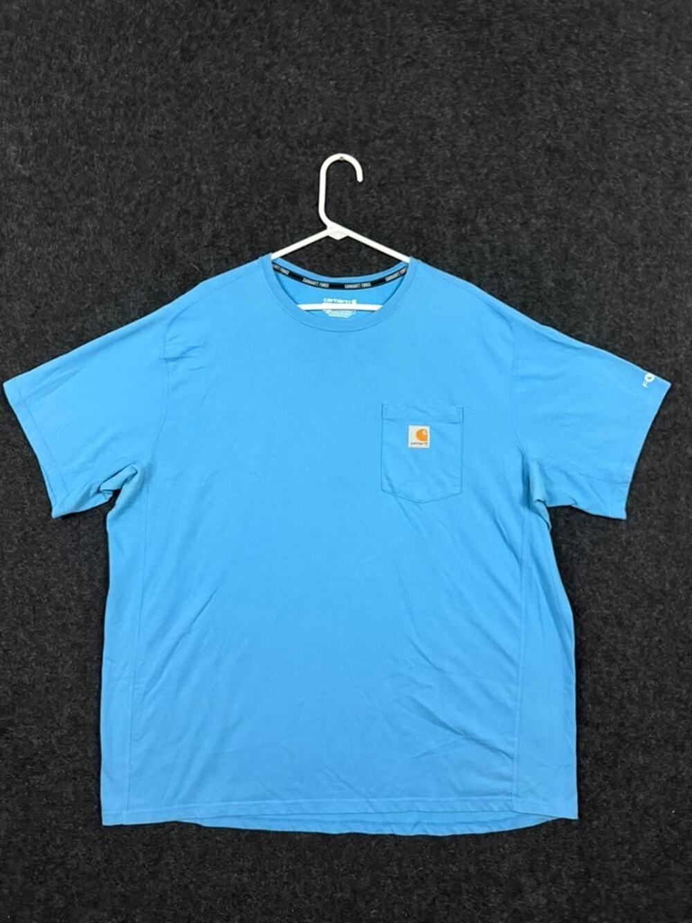 Carhartt Force Relaxed Fit Pocket T-Shirt Men's 2XL Blue Workwear